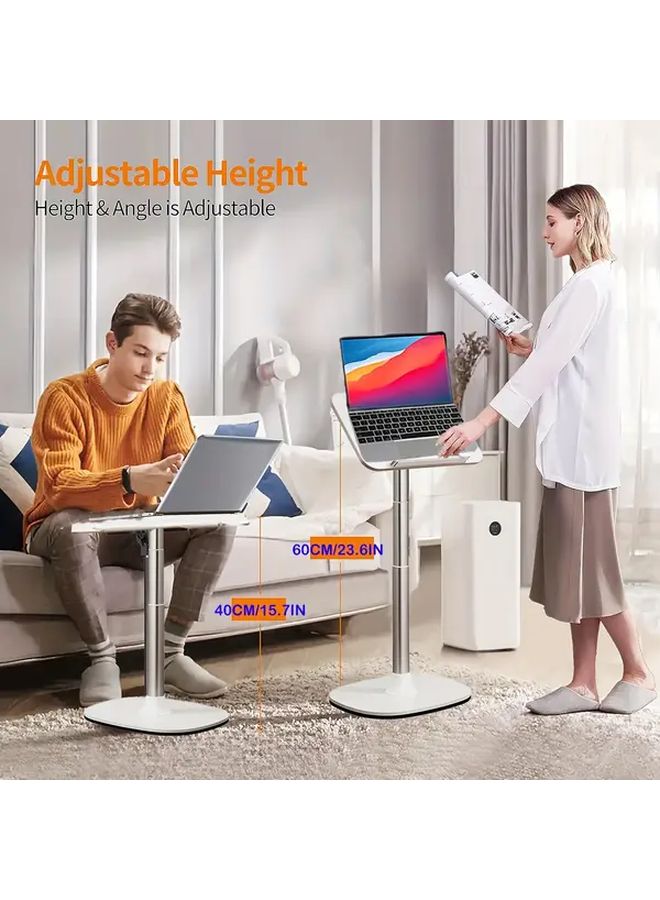 Mahogany Adjustable Height Foldable Laptop Tablet Stand Portable Rotating Book Holder - Image 3